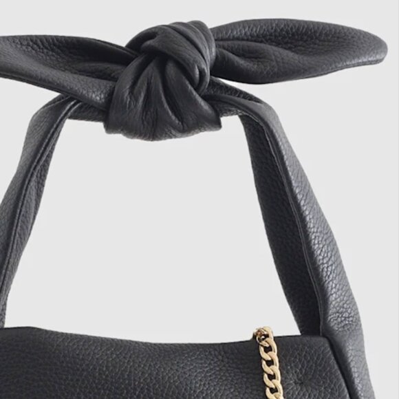 Italian Leather Mini Bow Bag (Cognac) - Picture 10 of 13